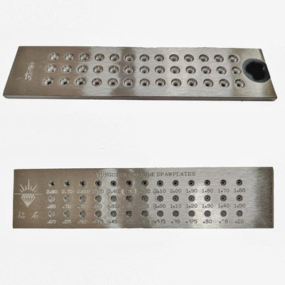 NEWTIMEGOODS Tungsten Carbide 39 Hole Drawplate 0.26-2.80mm Wire Drawplate for Jewelry Making Multi Vise Tool