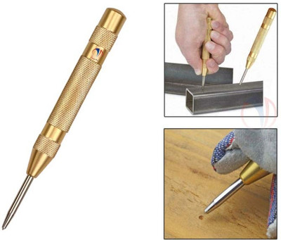 Mass Pro 1Pc Automatic Center Punch Spring Loaded Center Hole Punch Multi Vise Tool