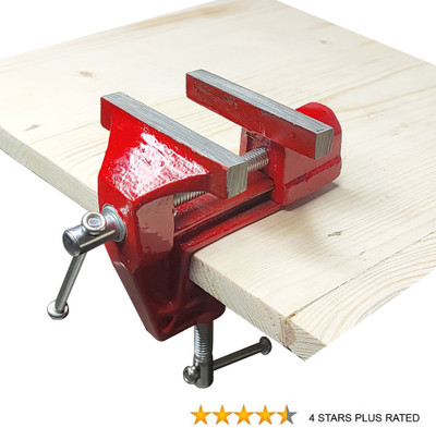 Scorpion Table Vice Clamp Type Fixed Base Baby Vice- Cast Iron(60 mm, Red) Multi Vise Tool