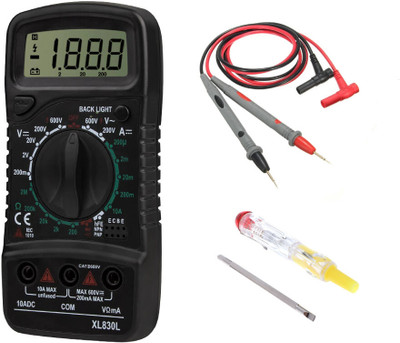 Sharum Crafts MultimeterXL 830, Wire & 2in1 Tester Digital Multimeter(9999 Counts)
