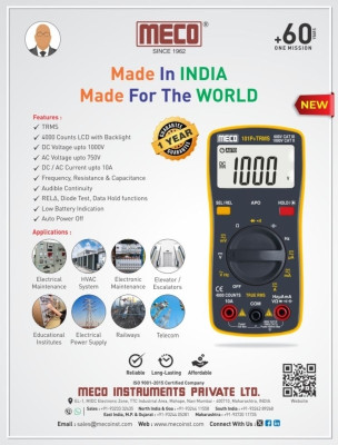 HTY MECO 101P+ Pocket Size Digital Multimeter Digital Multimeter(Multicolor 4000 Counts)
