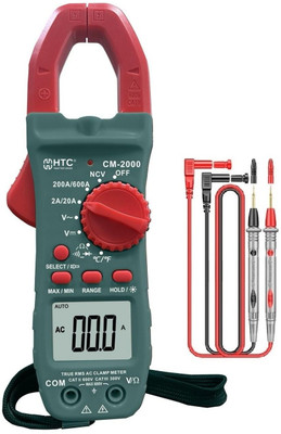 HTY HTC CM 2000 3½ Digit 600A AC Digital Clampmeter Digital Multimeter(Multicolor 3200 Counts)