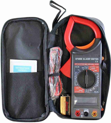 BALRAMA DT266 For AC DC Electric Ampere Measurement DIGITAL CLAMP METER TO MEASURE VOLTA Digital Multimeter(Black 2000 Counts)