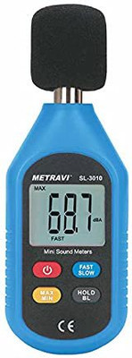 Metravi SL-3010 Digital Mini Sound Level Meter 30dB to 130dB Digital Multimeter(Blue 2000 Counts)