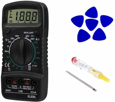 Crafts Haveli Multimeter 830, 6Pc Plastic Spudger & 2in1 Tester Digital Multimeter(9999 Counts)