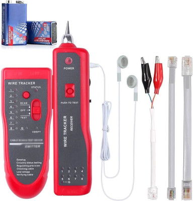 Techtest Wire Tracker Tester Rj11 Rj45 Cable Tester Multifunction Wire Tracker Measuring Digital Multimeter(Multicolor 2000 Counts)
