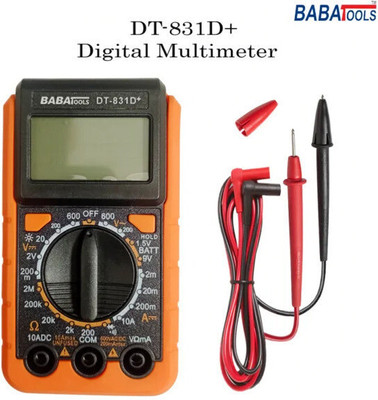 BABATOOLS BABA DT831D+ Digital Multimeter Multipurpose Pocket Size Multimeter Digital Multimeter(Orange 2000 Counts)