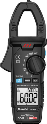tHemiStO TH-M90 Auto Range AC/DC True RMS Clamp Meter Digital Multimeter(Black 6000 Counts)