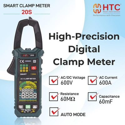 HTY HTC Instrument 20S 600A AC Smart Clamp Meter Digital Multimeter(Green 6000 Counts)