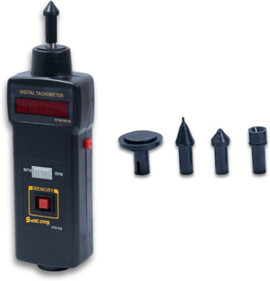 Systems Tech HTM-590 Contact Type Digital Tachometer + Premium Rubber Tips Set Digital Multimeter(Black 2000 Counts)