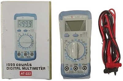 VMTRONIX AT 222 Handheld Multimeter (White) | AC DC Voltage Measurement | NCV Detection | Digital Multimeter(White 2000 Counts)