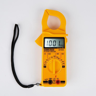 Kusam-meco 3½ Digits 2000 Counts Digital Clamp Meter KM 2700|9 Functions 32 Ranges Digital Multimeter(Yellow 2000 Counts)