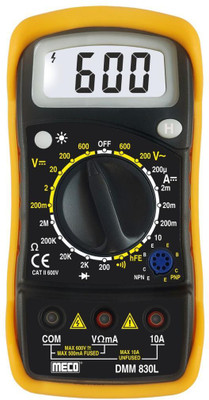 MECO Instruments DMM 830L 3½ Digital Multimeter(Yellow 2000 Counts)