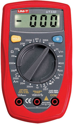 UNI-T UT33D (Original) Digital Multimeter(Grey, Red 2000 Counts)