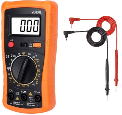 Corslet VC 830L Multimeter Digital Multimeter AC DC Voltage Multimeter Digital Meter Digital Multimeter(Orange 2000 Counts)