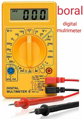 boral DT-830 D Digital Multimeter(Yellow 2000 Counts)