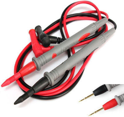 vadda bai Copper Needle Pin 10A Universal Probe Test Leads Pair Detector Wire for Digital Multimeter(Black, Red, Grey 2000 Counts)