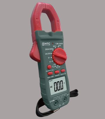HTY HTC CM 2000 Contact Voltage (NCV), Clamp Torch True RMS Digital Clampmeter Digital Multimeter(2000 Counts)