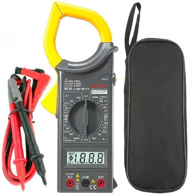 GoodsBazaar M266 Digital Clamp Meter Large Display Screen Anti Drop Handle M-266 Tong Tester Digital Multimeter(Black 2000 Counts)
