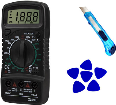 Sharum Crafts Multimeter 830, Knife & 6Pc Plastic Spudger Digital Multimeter(9999 Counts)