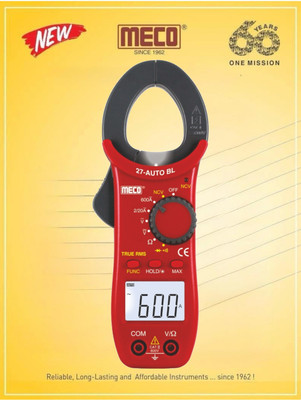 HTY Meco-27 Auto BL digial clampmeter 600A AC With 1 Year warranty Digital Multimeter(Red 2000 Counts)