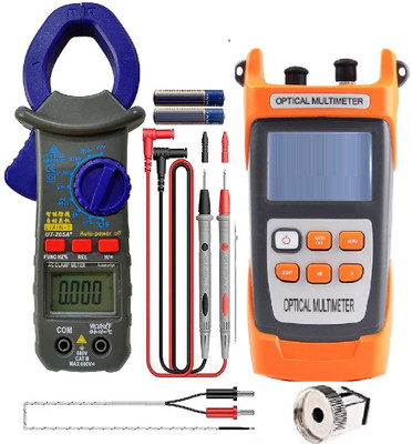 Techtest 2 in 1 Fiber Optic Multimeter Fc Sc Optical Power Meter Digital Multimeter(Multicolor 2000 Counts)