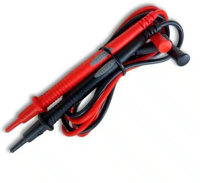 Metravi TL-75 Silicon Test Leads for Multimeter and Clamp Meter Digital Multimeter(Red, Black 2000 Counts)