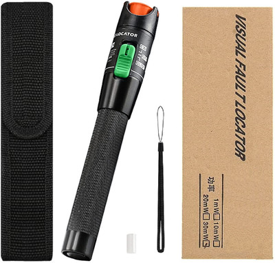 Corslet Visual Fault Locator 30mw VFL Telecom Fiber Optic Cable Tester Analog Multimeter(Black 2000 Counts)