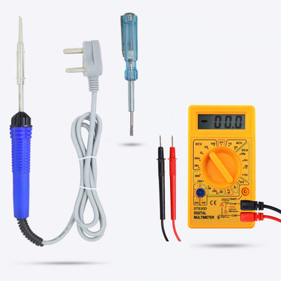 Hillgrove HGCM373M1 High Quality 25W Soldering Iron with Line Tester Digital Multimeter(2000 Counts)