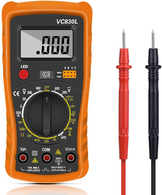 Corslet Digital Multi Meter VC830L Multi Meter Digital Multimeter Voltage Tester Digital Multimeter(Orange 2000 Counts)