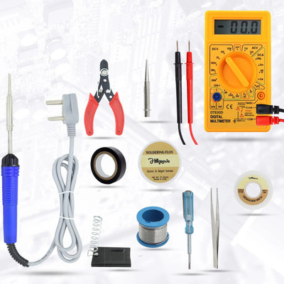 Hillgrove HGCM101M3 11in1 Soldering Iron Machine Combo Kit Set with Digital Multimeter Digital Multimeter(Multicolor 2000 Counts)