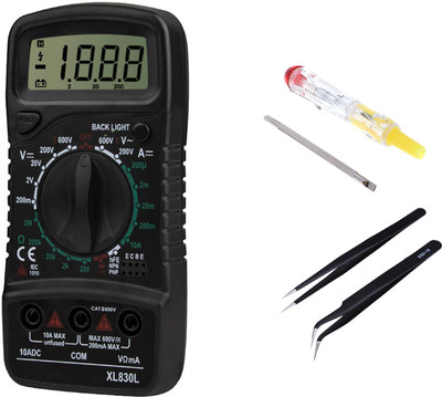 Crafts Haveli Multimeter 830, 2in1 Tester & 2Pc Anti Static Tweezer Digital Multimeter(9999 Counts)