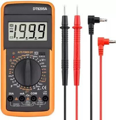BALRAMA 9205A Large LCD Screen Digital Multimeter Electrical Handheld LCD Tester Digital Multimeter(Multicolor 2000 Counts)