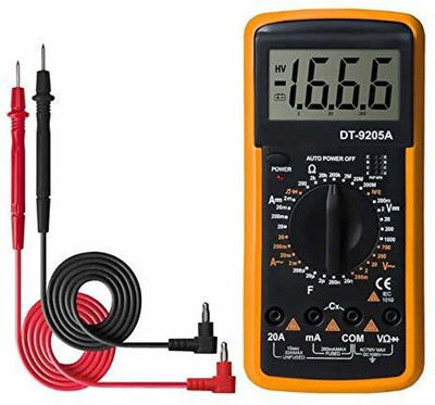 BALRAMA Digital Multimeters LCD Digital Digital Ampere AC DC Voltage Current Digital Multimeter(Black 2000 Counts)