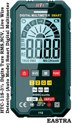 EASTRA HTC DM-11S 600 V DC Smart Digital Multimeter(Black 2000 Counts)