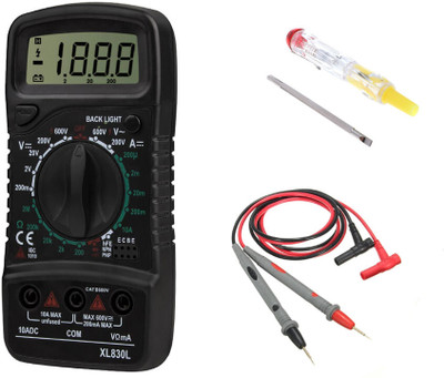 Sharum Crafts Multimeter 830, 2in1 Tester & Wire Digital Multimeter(9999 Counts)