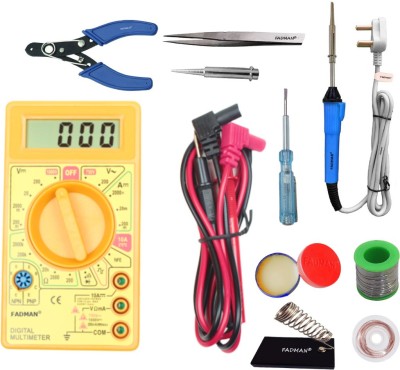 FADMAN MMTSCKMOLSQHR High Quality 25W Soldering Iron Equipments Combo Pack With Digital Multimeter(Multicolor 2000 Counts)