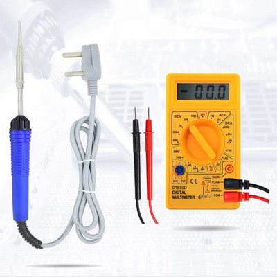 Hillgrove HGCM212M2 High Quality 25W Soldering Iron Machine with Digital Multimeter Digital Multimeter(Multicolor 2000 Counts)