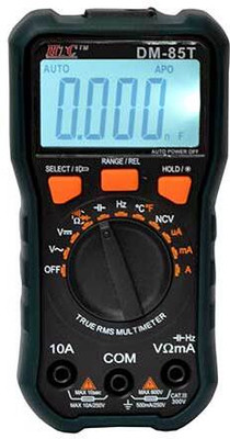 HTC Instrument DM-85T TRMS Frequency and Temperature (1 Year Warranty) Digital Multimeter(Green 6000 Counts)