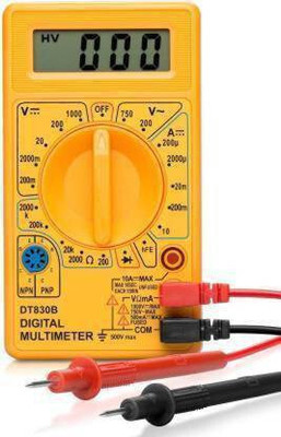BALRAMA Hao Yue D830D Digital Multimeter LCD AC DC Measuring Voltage Current (Not for pr Digital Multimeter(Yellow 2000 Counts)