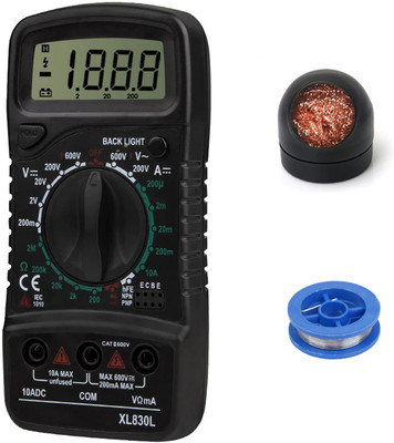 Crafts Haveli Multimeter 830, Soldering Iron Tip Cleaner & Soldering Wire Digital Multimeter(9999 Counts)