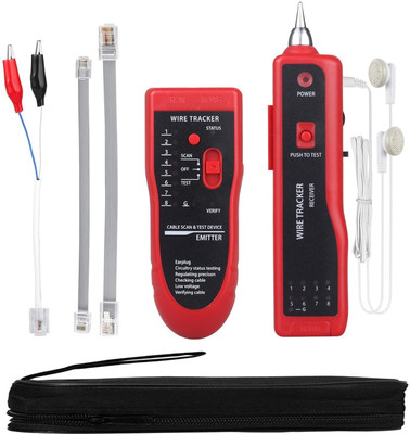 Techtest Cable Tracer Ethernet Network Cable Tester RJ45 RJ11 - Wire Continuity Tester Digital Multimeter(Multicolor 2000 Counts)