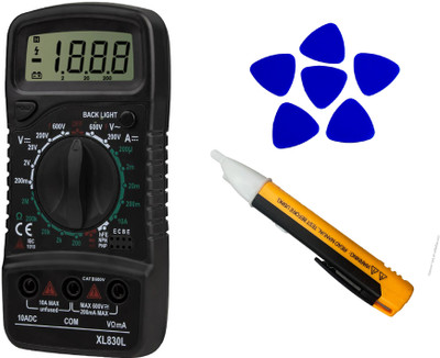 Crafts Haveli Multimeter 830, 6Pc Plastic Spudger & Voltage Tester Digital Multimeter(9999 Counts)