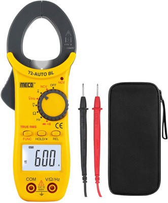 HTY MECO 72 Auto BL 3¾ Digit/ 4000 Count 600A AC TRMS Autoranging Digital CLampmeter Digital Multimeter(Yellow 4000 Counts)