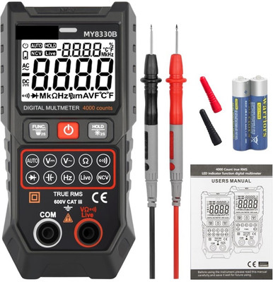 SG Flash TRMS 4000 Counts Digital Multimeter DC AC Voltage Tester Auto-Ranging Voltmeter0 Digital Multimeter(4000 Counts)