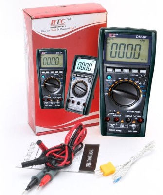 HTY DM-97 Digital Multimeter 3 3/4 TRMS-4000 Counts ,Capacitance,Frequency ,TEMP,NCV Digital Multimeter(Green 4000 Counts)