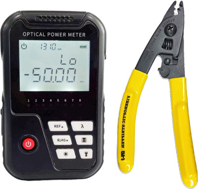 Techtest 3 in 1 Optical Power Meter With Optical Fiber Stripper 3 Holes Digital Multimeter(Multicolor 2000 Counts)