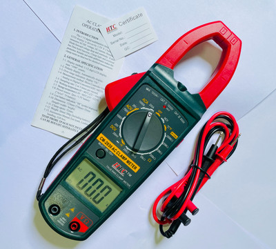 HTY HTC CM-2030 Digital Ac ClampMeter 1000A Tester Clip-On-Meter Digital Clampmeters Digital Multimeter(Yellow 2000 Counts)