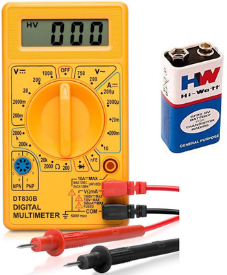 Republic Multimeter AC DC Voltage current (DT-830D) Digital Multimeter ( 2000 Counts) with 9V HW Battery Additional Digital Multimeter(2000 Counts)