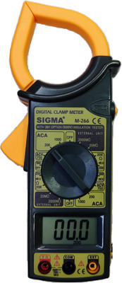 SIGMA AC Clamp Meter M266 , Current Upto 1000 A Digital Multimeter(Yellow, Black 2000 Counts)